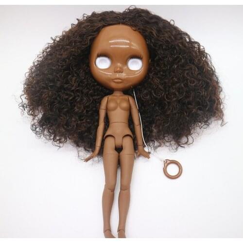 Without eyes chips joint Nude blyth doll for DIY Mixed hair without make up