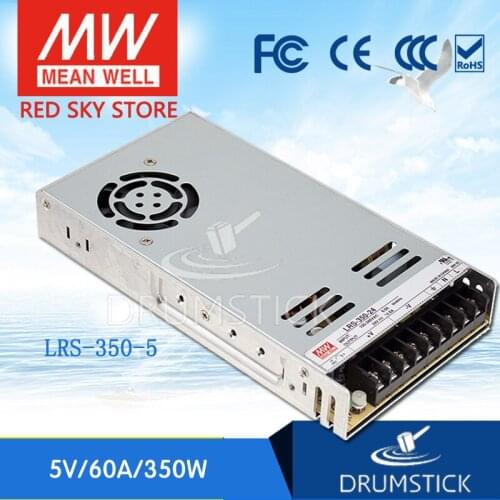 Smoothly MEAN WELL LRS-350-5 5V 60A meanwell LRS-350 5V 300W Single Output Switching Power Supply