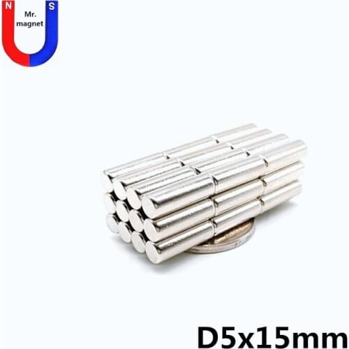 100pcs 5mm x 15mm magnet bar 5*15 Hardware accessories neodymium magnet 5x15 mm cylinder super strong NdFeB magnets