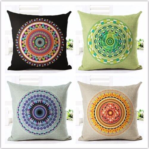 Fashion style Linen Cushion Geometric Printed For Seat Decorative Cotton Pillow Throw Pillow Sofa Decor Couch
