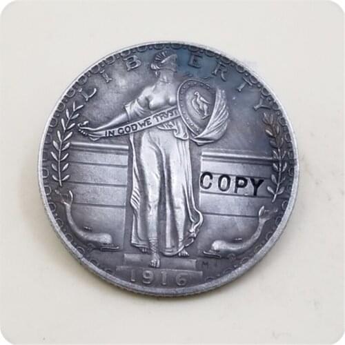 USA 1916 Standing Liberty Quarter with Dolphins COPY COIN