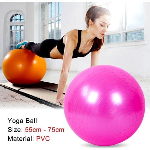 Inflatable Exercise Ball for Yoga 55cm 65cm 75cm Birthing Ball Thick Anti-Burst Slip Heavy Duty Stability Balance Ball with Pump