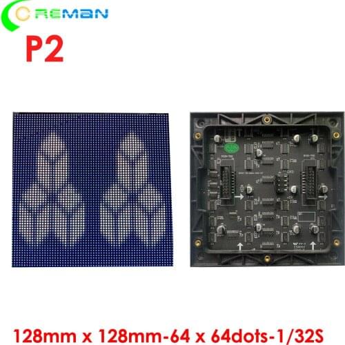Wholesale shenzhen guangzhou led factory HD picture video led sign led panel 1/32S 128x128 rgb led module p2
