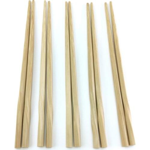 5 Pairs Reusable Bamboo Chopstick Utensil Natural Wood High Quality Healthy Chinese Tableware Sushi Chopstick