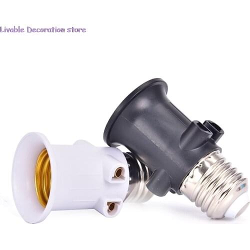 PBT Fireproof E27 Bulb Adapter Lamp Holder Base Socket Conversion With EU Plug