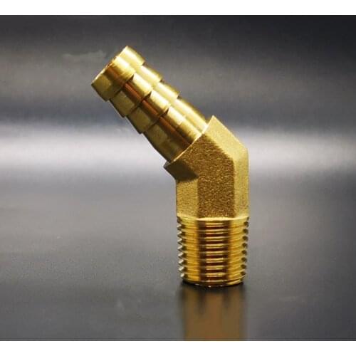 8mm 9mm 10mm 12mm Hose Barb To 1/8" 1/4" BSP Male Thread Elbow 45 Degree Barbed Pipe Fitting Coupler Connector