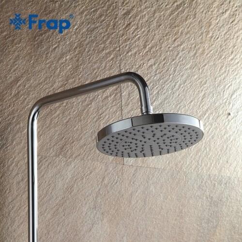 Frap Modern Round 20*20cm Stainless Steel ABS Bathroom Shower Head 8 inch toilet Rainfall Shower Head Rain Shower Chrome Finish