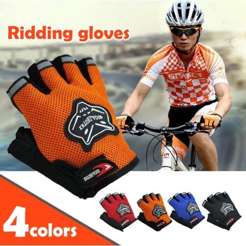 Half Finger Cycling Gloves Anti-slip Breathable Bicycle Mittens Road MTB Breaking Wind Ventilation Bike Glove Guantes Ciclismo