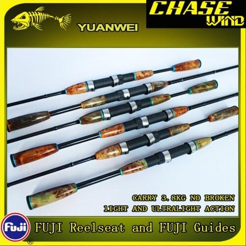 Yuanwei 1.98m 2.1m Spinning Rod UL/L 2 Section Carbon Fishing Rod Carp Fish Pole Canne a Peche Lure Rod FUJI Guides J234