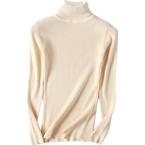 Autumn Winter Women Sweater Knitted Turtleneck Casual Soft Jumper Sweater Fashion Slim Femme Elasticity Pullovers свитер женский