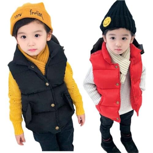 1-10 Years Big Size Girls Vest 2021 New Winter Warm Cotton Down Thick Waistcoat For Kids Children Christmas Present Jacket