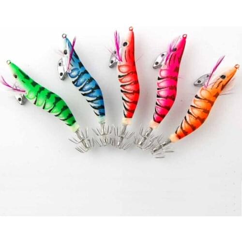 10pcs/lot 3# 12cm Hard Fishing Lures Squid Jig Cuttlefish Lure Fishing Lure Bait Shrimp Lure Squid Hook