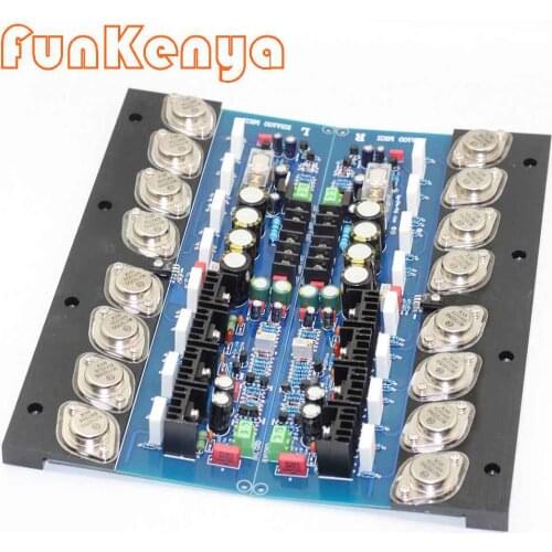 1 pair KSA100 gold sealing tube high-power HIFI fever grade pure rear adjustable class A power amplifier board 100W + 100W