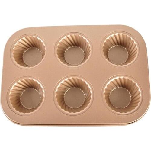 1PCS Metal Donut Pan 6 Holes Solid Color Doughnut Baking Mold Non-Stick Kitchen Bagel Mold for cocina DIY Baking Bakware Tools