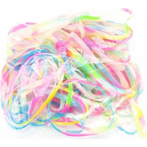 10/20/30PC Colorful Charm Silicone Bracelets Wedding Guests Gifts Baby Shower Kids Birthday Party Favors Wrist Decorate Supplies