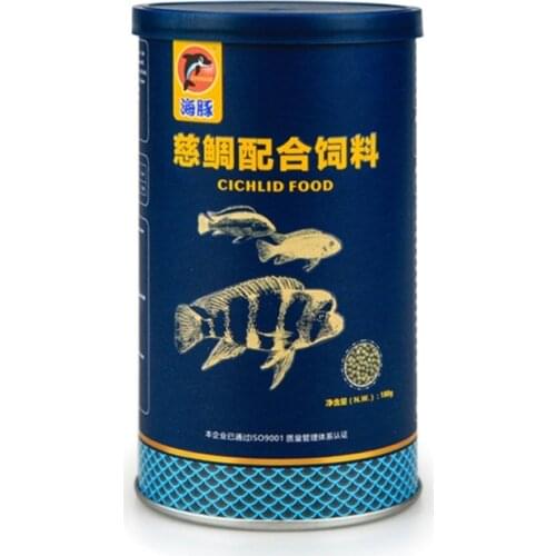 180g/Can Ornamental Cichlid Pellets Goldfish Carp Guppies Small Medium Tropical Fish Food Aquarium Feed