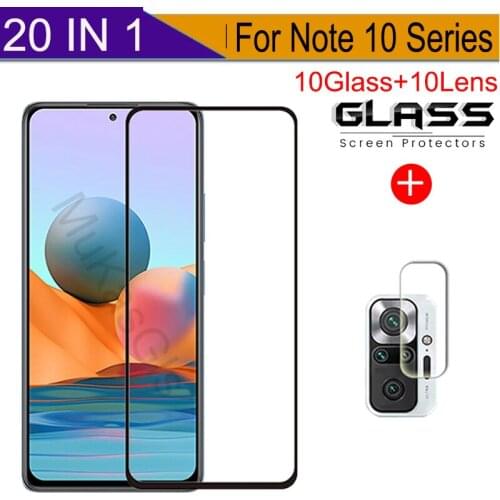 20 IN 1 Tempered Glass For Xiaomi Redmi Note 10 4G 5G Screen Protector Glass For Redmi Note 10 Pro Max Camera Film For Note 10s