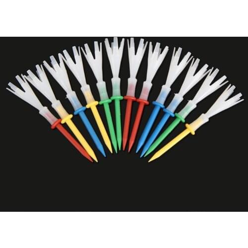 4 Yards Gonkux Golf Accessories 12pcs/set Mixed Colors Plastic 2 3/4 inch Golf Tees
