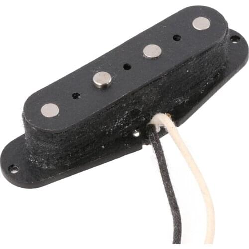 Black 4 String Guitar Pickup Alnico 5 Magnet Fiber Bobbin for TL Bass