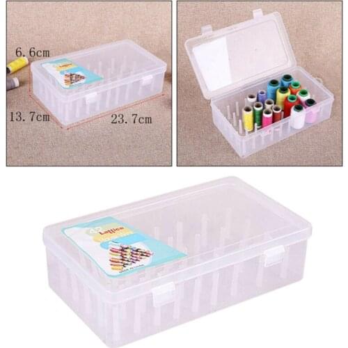 Sewing Thread Storage Box 42 Pieces Spools Bobbin Carrying Case Container Holder Craft Spool Organizing Case Sewing 24 Spools