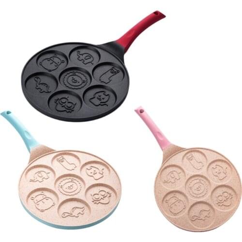 594C Home Kitchen 7-hole Breakfast Pan Multi-function Egg Frying Pan Mould Non-stick Pancake Mold