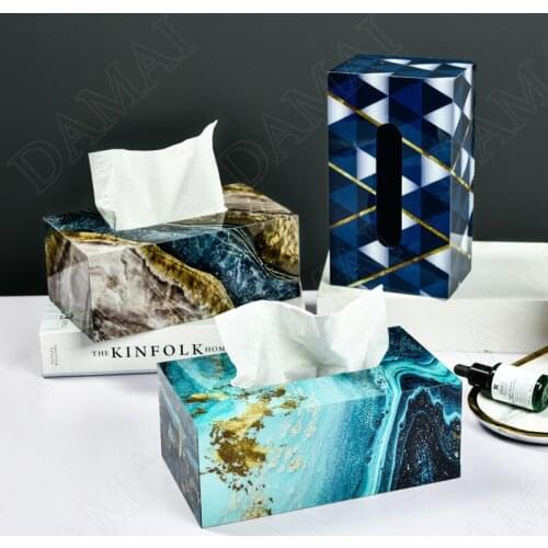 Simplicity Tissue Box Cover Acrylic Tissues Holder Paper Storage Boxes Dining Table Napkins Organizer Home Decoration Modern