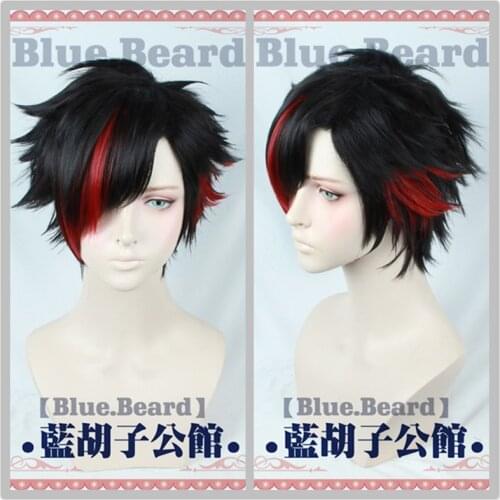 Anime Ensemble Stars Nagumo Tetora Cosplay Wig Short Black Mixed Red Heat Resistant Synthetic Hair Halloween Party Carnival
