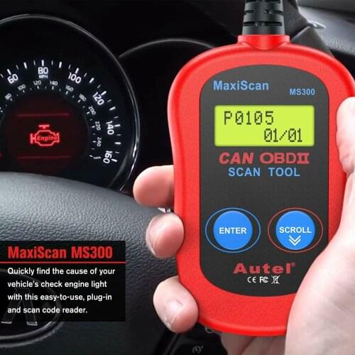 Autel MaxiScan MS300 Universal OBD2 Scanner EOBD OBD II Diagnostic Scan Tool Read Erase Fault Codes Automobile Accessories