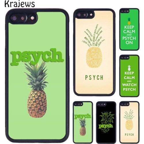 Krajews Psych Pineapple Coque Phone Case For iPhone 7 8 Plus 11 12 Pro X XR XS Max Samsung Galaxy S5 S6 S7 EDGE S8 S9 S10 PLUS