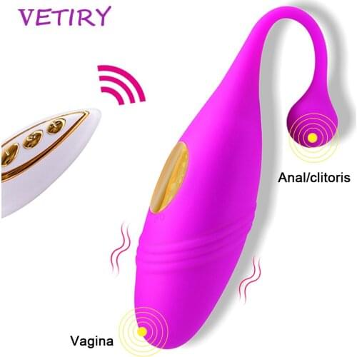 Wearable Dildo Vibrator Anal Clitoris Massage Wireless Remote Control Vaginal Balls Sex Toys for Women Panties Vibrating Egg