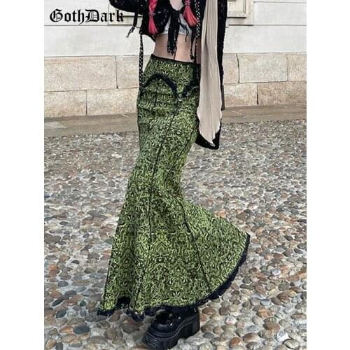 Goth Dark High Waist Skirts For Women