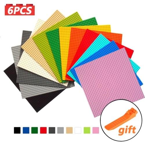 6PCS 32*32 Dots Classic Base Plates Building Blocks Compatible LegoINGlys Baseplates Bricks Construction Toys For Children