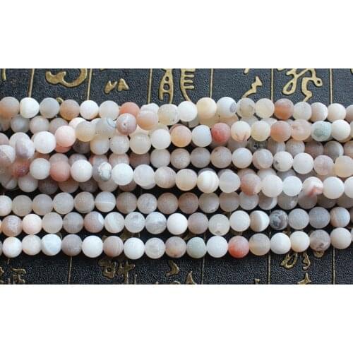 Frost Original color Smile Agat Round Loose Beads 15inch ,Wholesale For DIY Jewellery Free Shipping