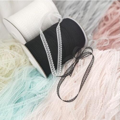 5 Meters/lot Width 0.8cm High Quality Submissive Eyelash Dot Lace Applique Trim Ribbon DIY Clothing Dress BJD Accessories