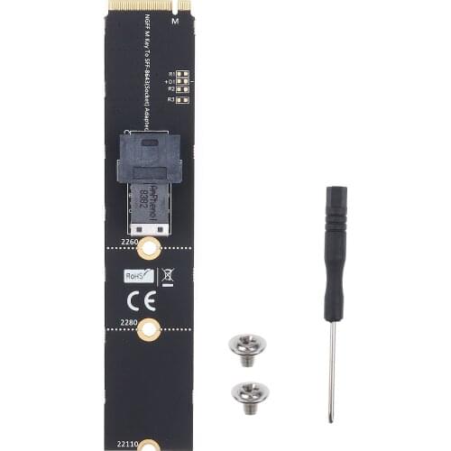 M.2 Key Module with Mini-SAS H D (SFF-8643) 36-Pin Connector for U.2 SFF-8639 NVMe SSD M2 Screw Support Intel 750 U.2
