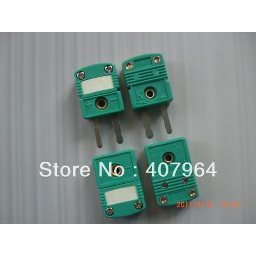 Mini Thermocouple Connector K OMEGA type Green Color Flat pin Male and Female