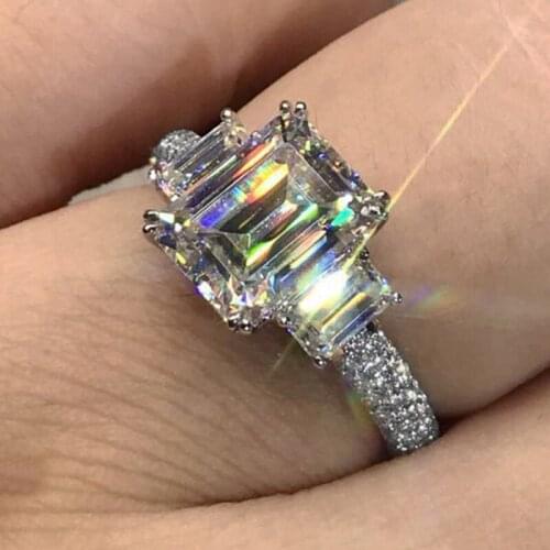 CAOSHI Fashion and Modern Rings for Women Geometrical Design of Zirconia Gorgeous Wedding Jewelry Accessories with Unique Charm