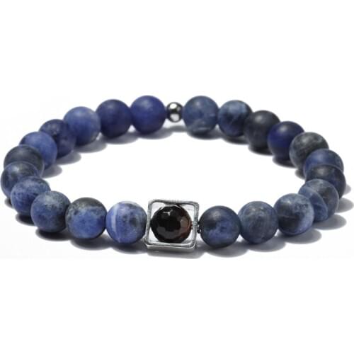 Fashion natural tiger eye stone and Sodalite Simple Bracelets beads bracelet for jewelry gift