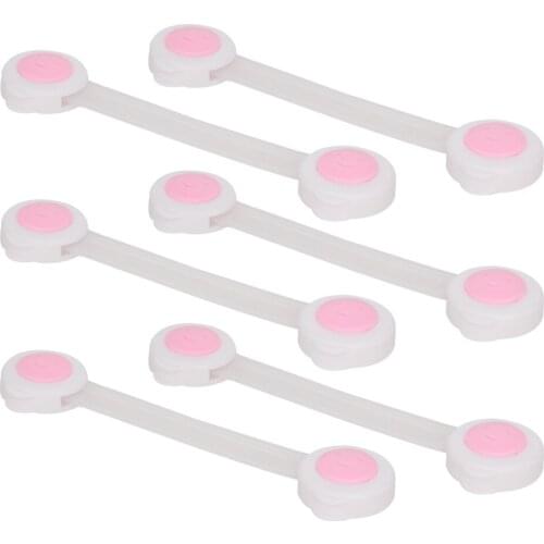 MroMax 6/8/10pcs Child Safety Cabinet Locks ABS Total Length 152/12mm Yellow/Blue/Pink/White/Green Cabinet Locks Home Hardware