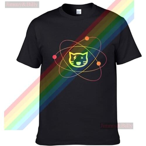 Schrodingers Cat The Cat In The Track Men Women Summer 100% Cotton Black Tees Male Newest Top Popular Normal Tee Shirts Unisex