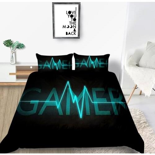Polyline Bedding Set Gamer Fashionable Soft Simple 3D Duvet Cover Queen King Twin Full Single Double Unique Design Bed Set