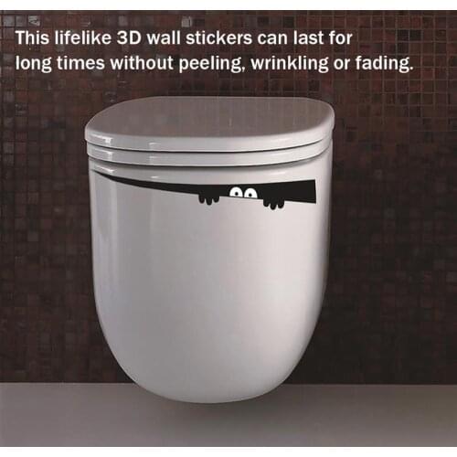 2Pcs Toilet Sticker Removable Poster Waterproof Decorative Bathroom Decal for Bathroom Restroom Decor