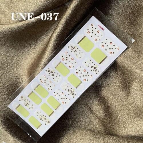 Lamemoria 22Tips Nail Stickers Wraps Decoration for Beauty Nail Art Decals Plain Stickers Self Adhesive Shining Nail Stickers