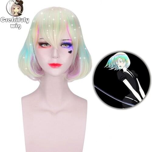 Anime Land of the Lustrous Diamond Wig Cosplay Costume Houseki no Kuni Women Short Hair Synthetic Hair Party Role Play Wigs