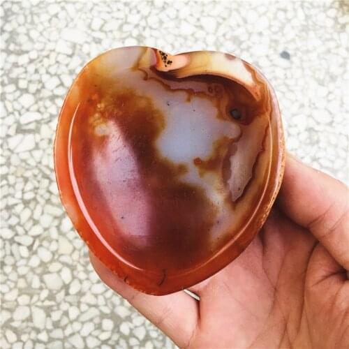 Natural Agate Ashtray Gemstone Bowl Jade Chalcedony Irregular Polished Hand Carved stone