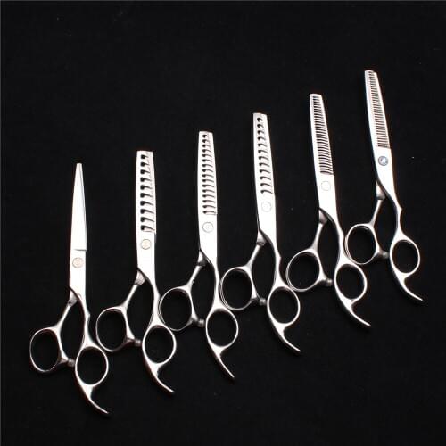 C2000 6" 17cm 440C Customize Logo Barber Shop Cutting Scissors Thinning Scissors Professional Hairdressing Scissors Hair Scissor