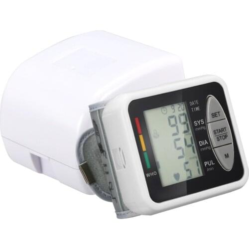 2020 Blood Pressure Monitor Electronic Wrist Sphygmomanometer English Voice Broadcast Heart Rate Tonometer Bp Monitors For Home