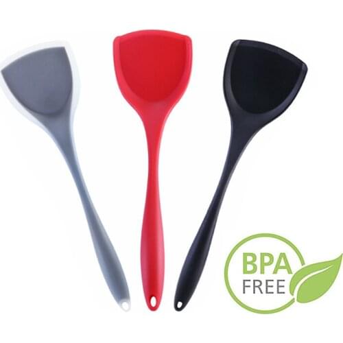 Silicone Spatula Non-Stick Pan Frying Spatula Heat Resistant Turner Silicone Cooking Utensils Spatula for Kitchen Tools