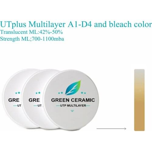 Dental zirconia dental zirconia block UTplus multilayer 12mm 14mm 16mm 18mm 20mm