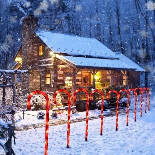 Candy Christmas Tree Decoration lights Candy Cane Solar Light Battery /USB Powered Outdoor Garden Wedding Party Decoration
